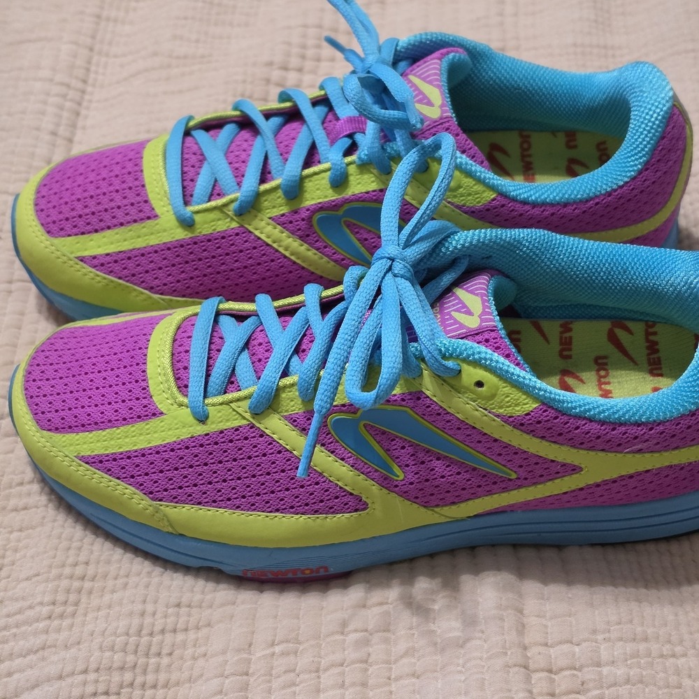 Newton Energy NR Womens Athletic Running Shoe Size 8 purple teal blue